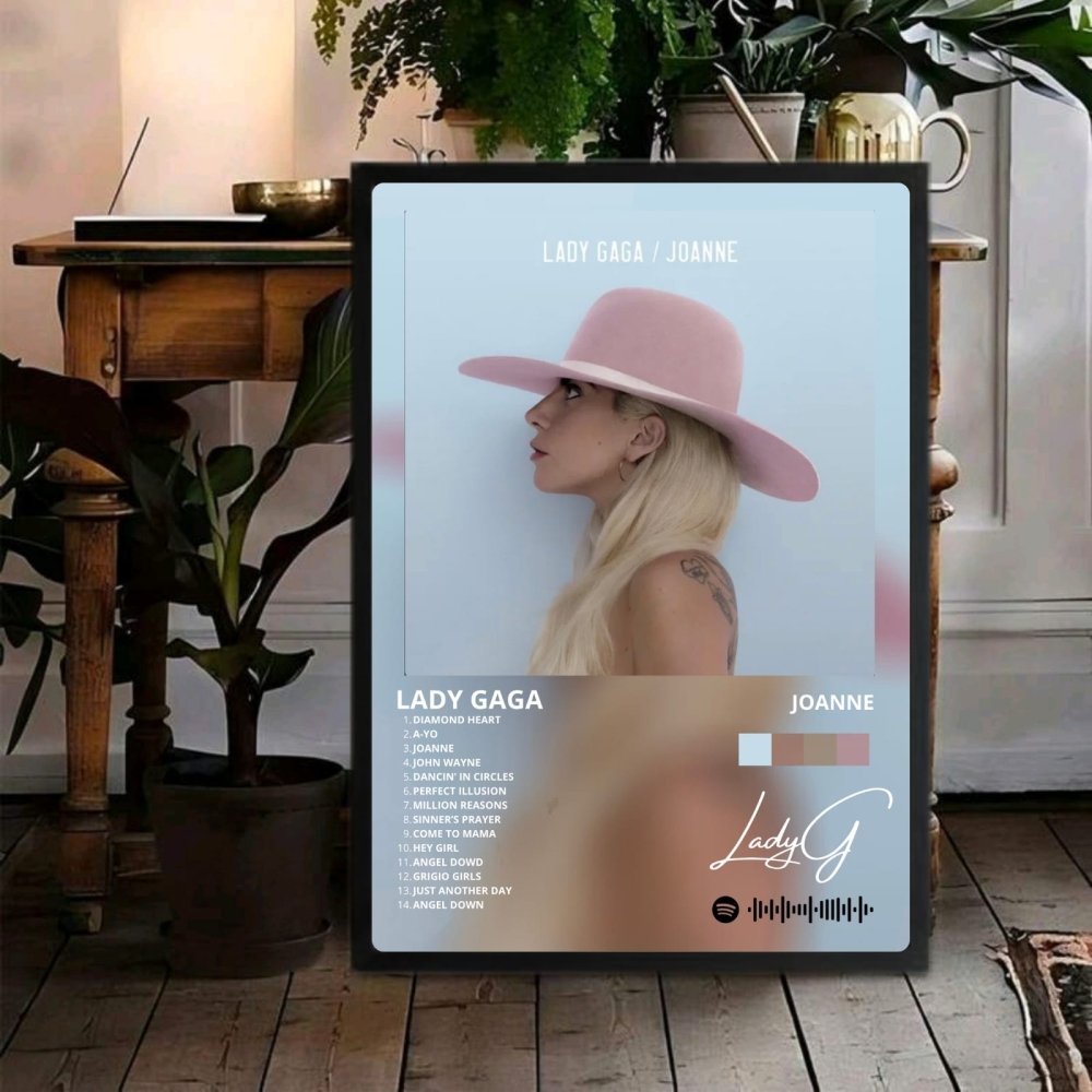 Lady Gaga - Joanne Poster with Frame - Vibes DistrictLady Gaga - Joanne Poster with Frame poster GoldVibes District