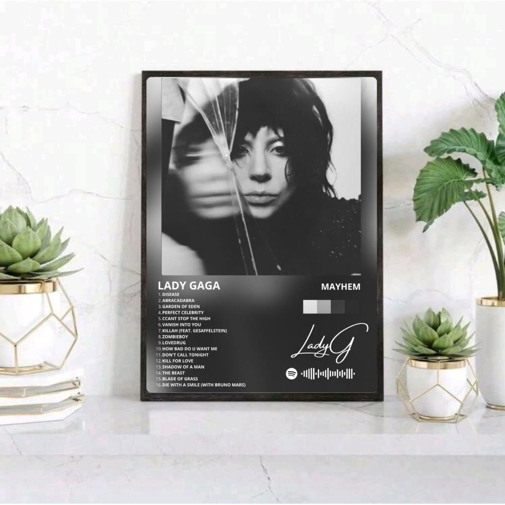 Lady Gaga - Mayhem Poster with Frame - Vibes DistrictLady Gaga - Mayhem Poster with Frame poster SilverVibes District