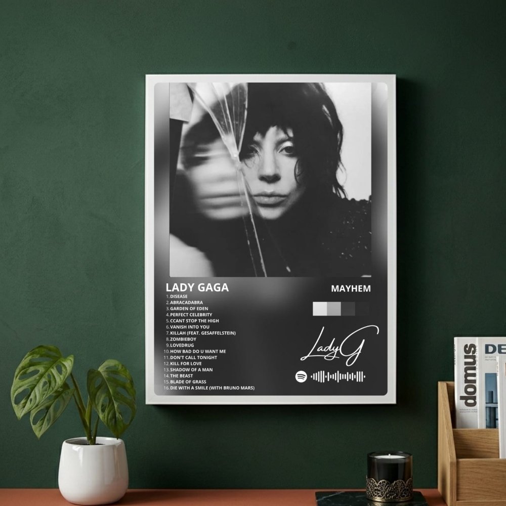 Lady Gaga - Mayhem Poster with Frame - Vibes DistrictLady Gaga - Mayhem Poster with Frame poster SilverVibes District