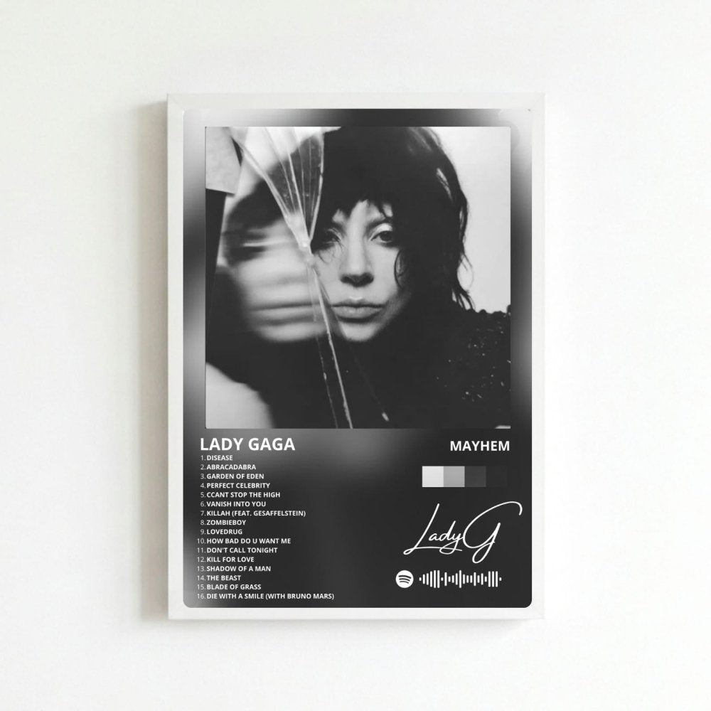 Lady Gaga - Mayhem Poster with Frame - Vibes DistrictLady Gaga - Mayhem Poster with Frame poster BiancoVibes District