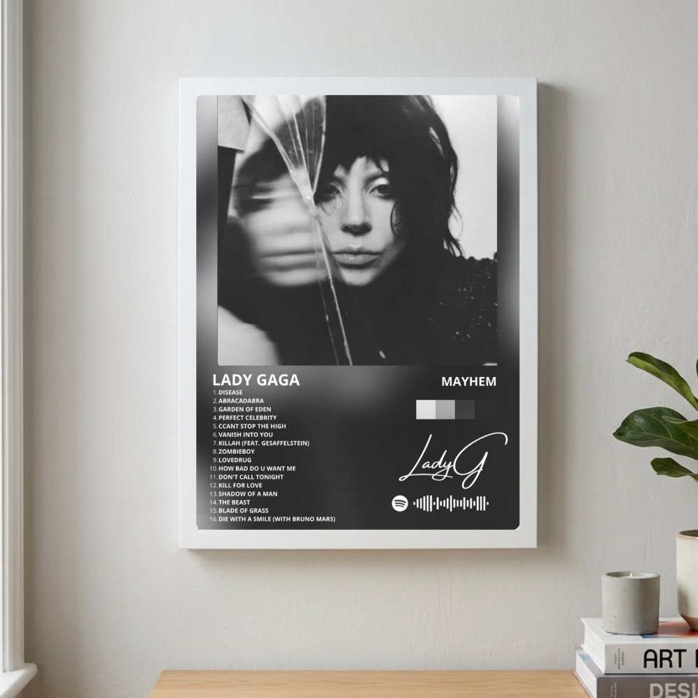 Lady Gaga - Mayhem Poster with Frame - Vibes DistrictLady Gaga - Mayhem Poster with Frame poster SilverVibes District