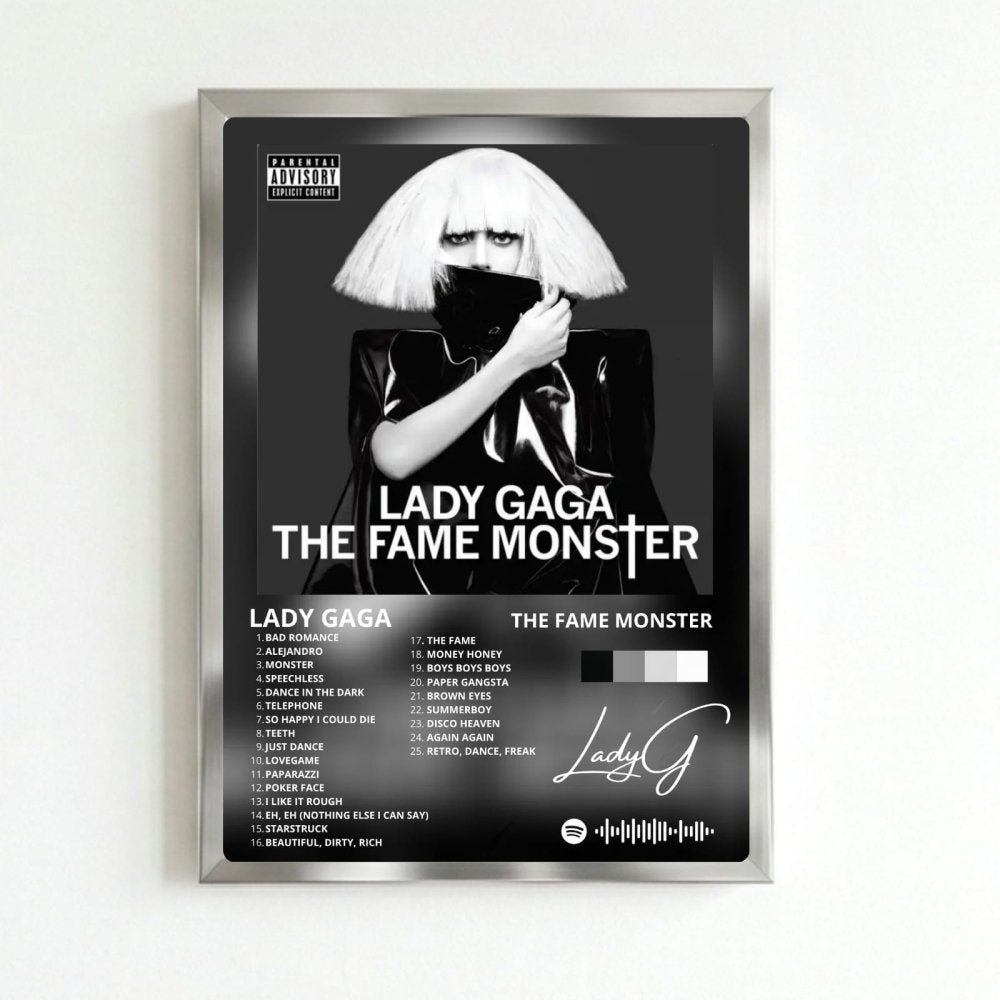 Lady Gaga - The Fame Monster Poster with Frame - Vibes DistrictLady Gaga - The Fame Monster Poster with Frame poster SilverVibes District