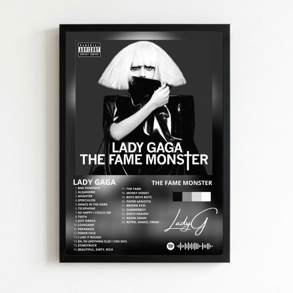 Lady Gaga - The Fame Monster Poster with Frame - Vibes DistrictLady Gaga - The Fame Monster Poster with Frame poster NeroVibes District