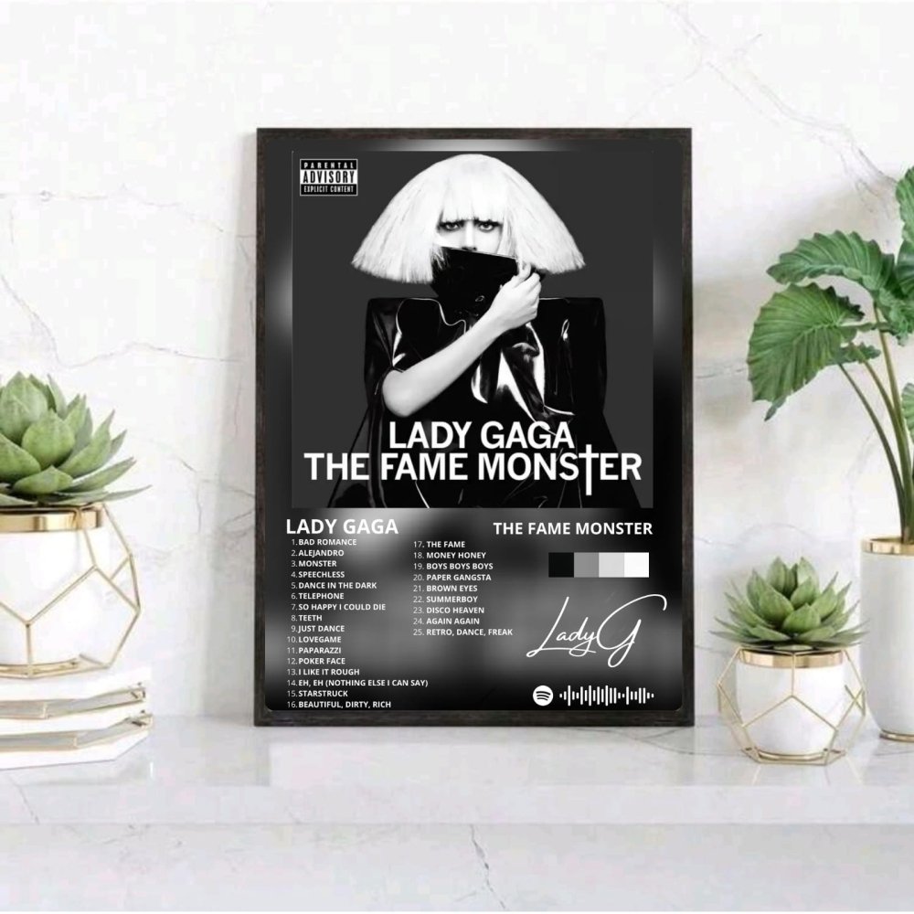 Lady Gaga - The Fame Monster Poster with Frame - Vibes DistrictLady Gaga - The Fame Monster Poster with Frame poster SilverVibes District