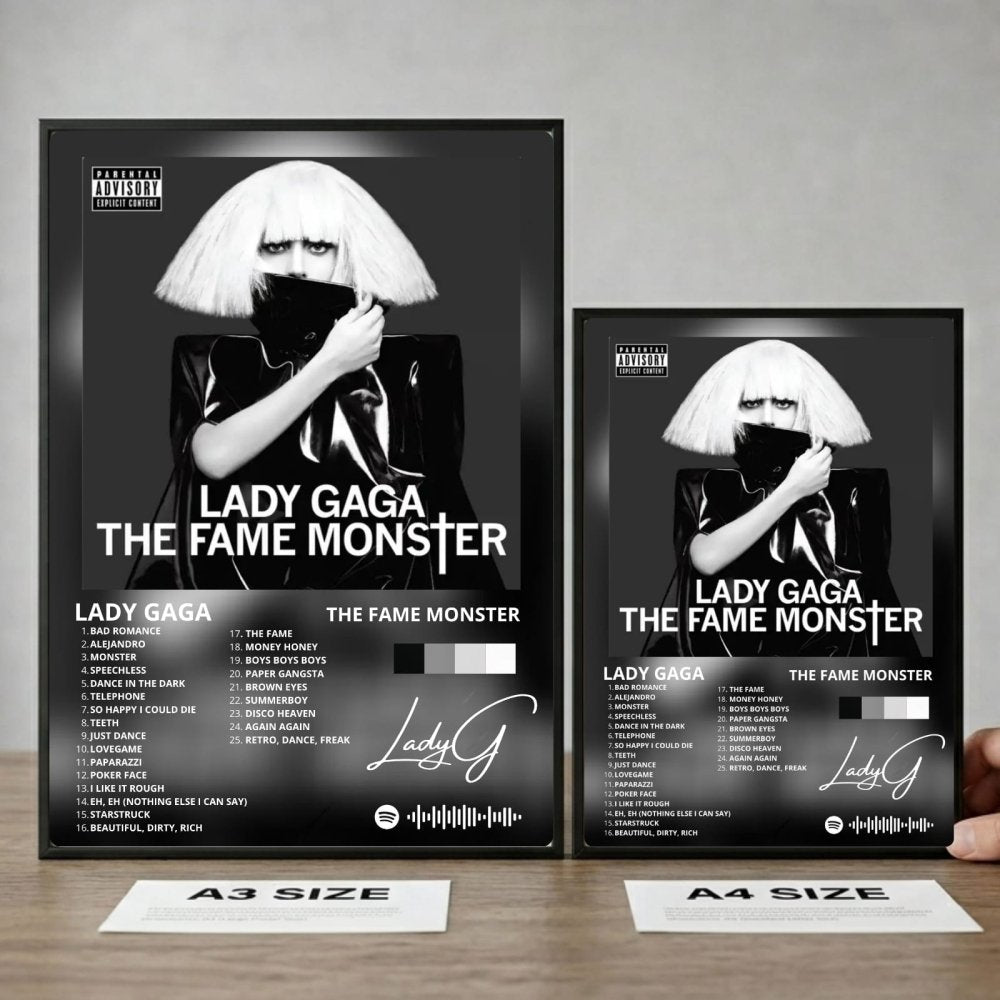 Lady Gaga - The Fame Monster Poster with Frame - Vibes DistrictLady Gaga - The Fame Monster Poster with Frame poster SilverVibes District