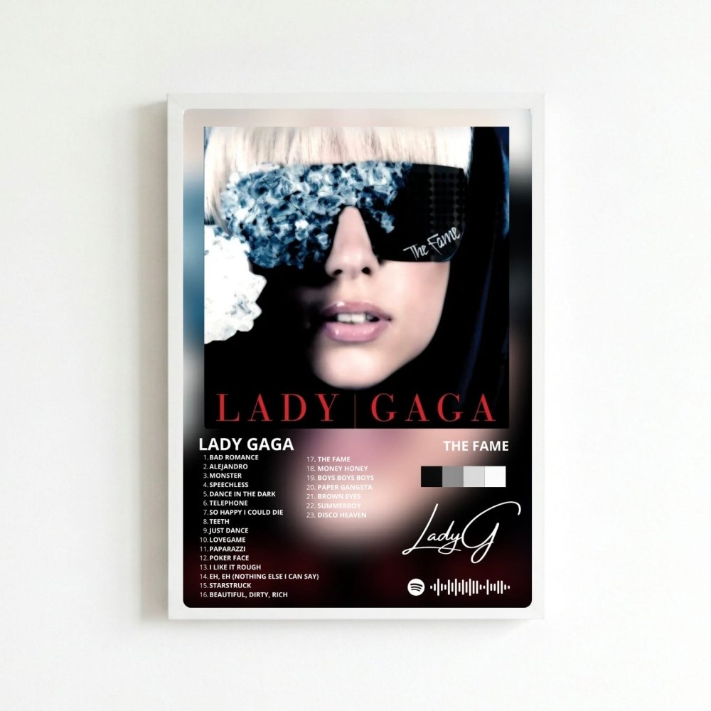 Lady Gaga - The Fame Poster with Frame - Vibes DistrictLady Gaga - The Fame Poster with Frame poster BiancoVibes District