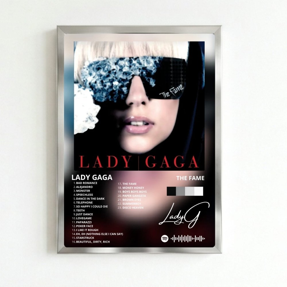 Lady Gaga - The Fame Poster with Frame - Vibes DistrictLady Gaga - The Fame Poster with Frame poster SilverVibes District