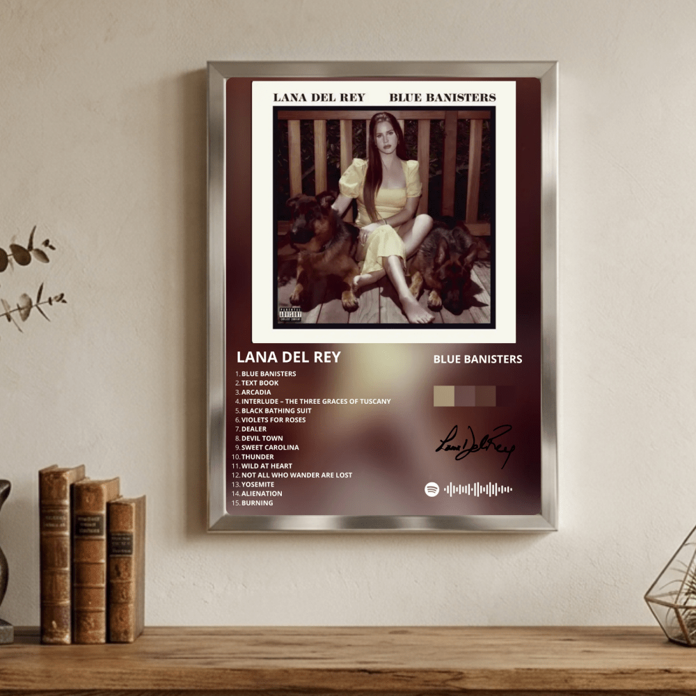 Lana Del Rey - Blue Banisters Poster with Frame - Vibes DistrictLana Del Rey - Blue Banisters Poster with Frame poster NeroVibes District