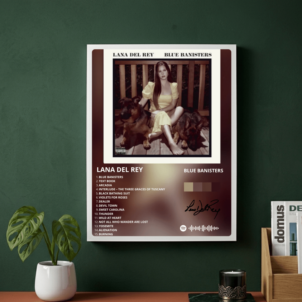 Lana Del Rey - Blue Banisters Poster with Frame - Vibes DistrictLana Del Rey - Blue Banisters Poster with Frame poster NeroVibes District