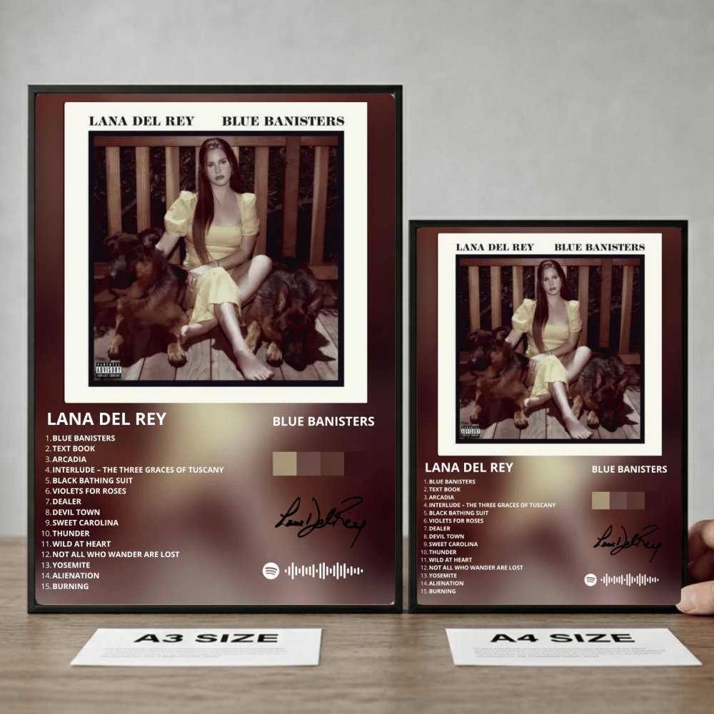 Lana Del Rey - Blue Banisters Poster with Frame - Vibes DistrictLana Del Rey - Blue Banisters Poster with Frame poster NeroVibes District