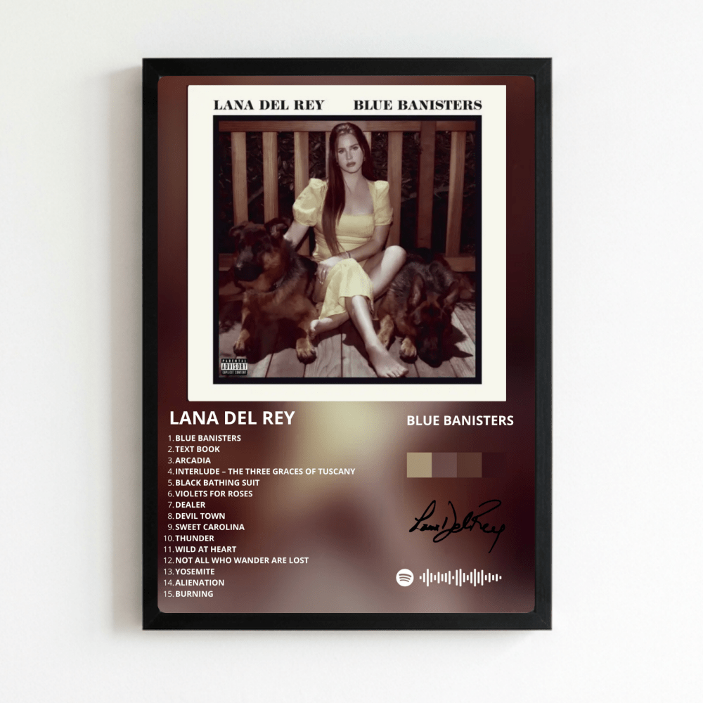 Lana Del Rey - Blue Banisters Poster with Frame - Vibes DistrictLana Del Rey - Blue Banisters Poster with Frame poster NeroVibes District