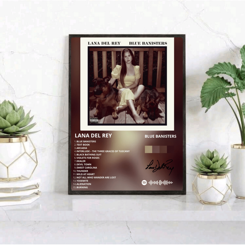 Lana Del Rey - Blue Banisters Poster with Frame - Vibes DistrictLana Del Rey - Blue Banisters Poster with Frame poster NeroVibes District