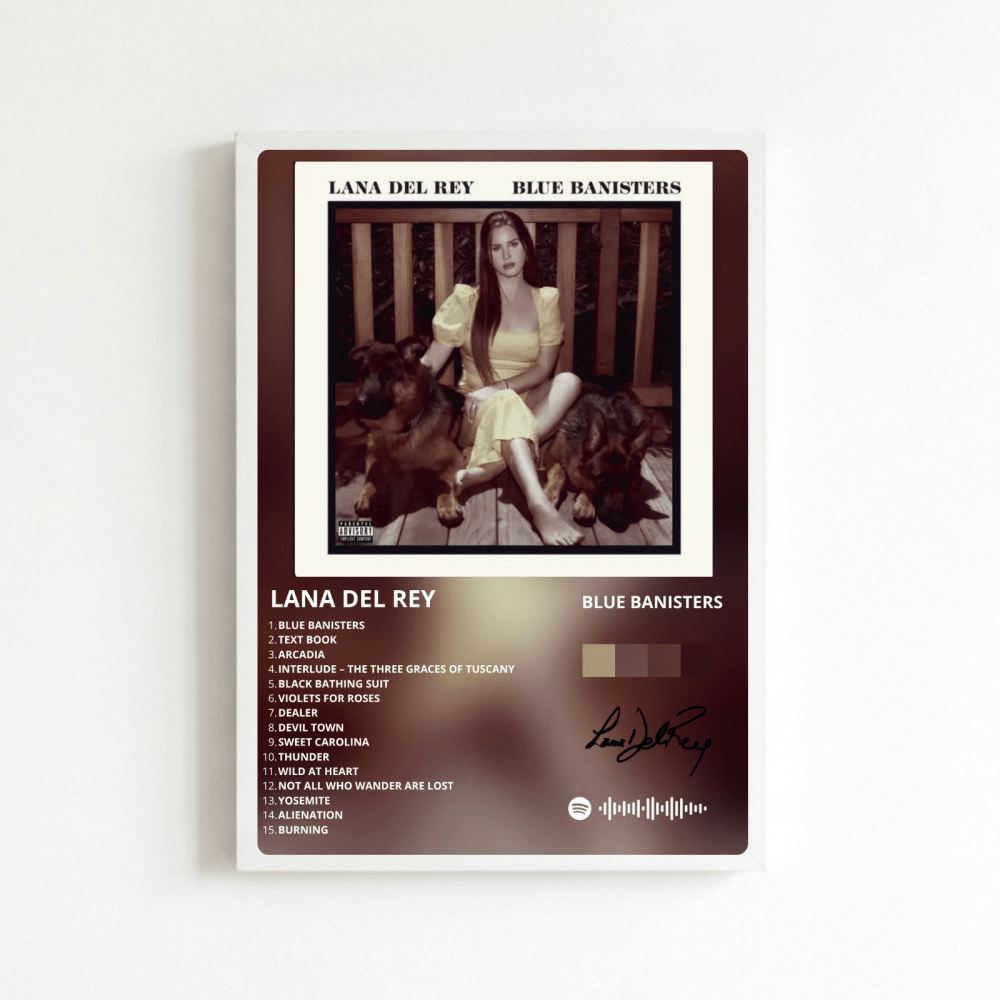 Lana Del Rey - Blue Banisters Poster with Frame - Vibes DistrictLana Del Rey - Blue Banisters Poster with Frame poster NeroVibes District