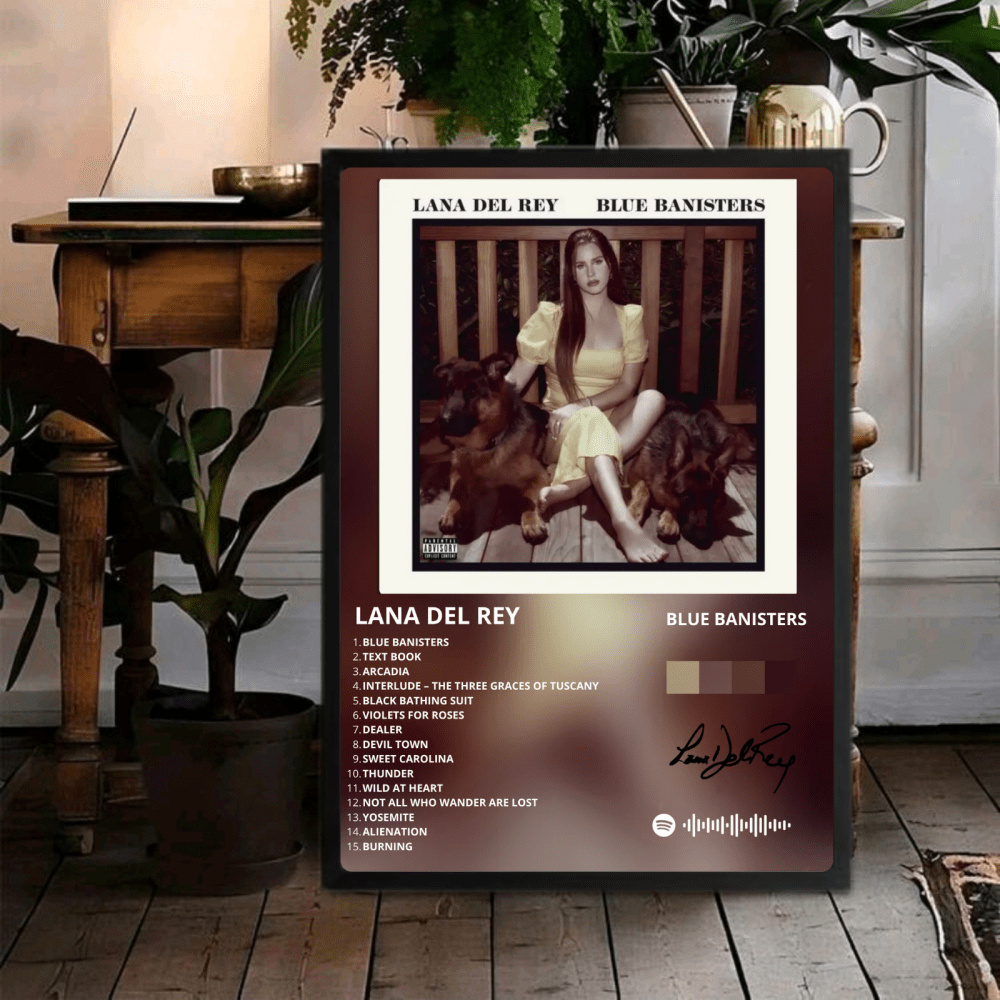 Lana Del Rey - Blue Banisters Poster with Frame - Vibes DistrictLana Del Rey - Blue Banisters Poster with Frame poster NeroVibes District