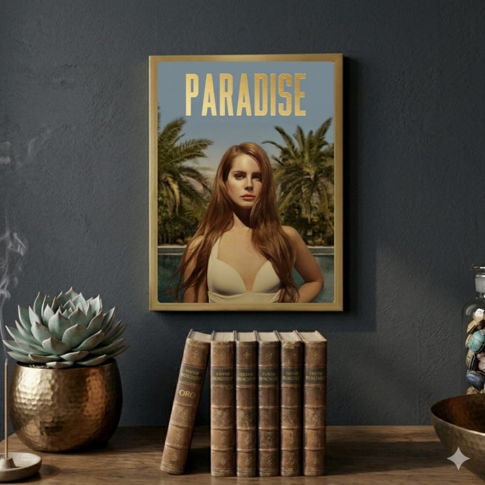 Lana Del Rey - Born To Die Paradise Poster with Frame - Vibes DistrictLana Del Rey - Born To Die Paradise Poster with Frame poster GoldVibes District