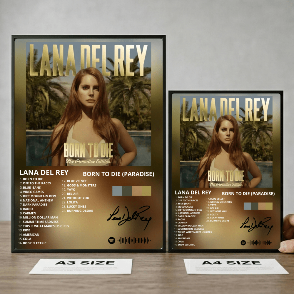 Lana Del Rey - Born To Die Poster with Frame - Vibes DistrictLana Del Rey - Born To Die Poster with Frame poster GoldVibes District