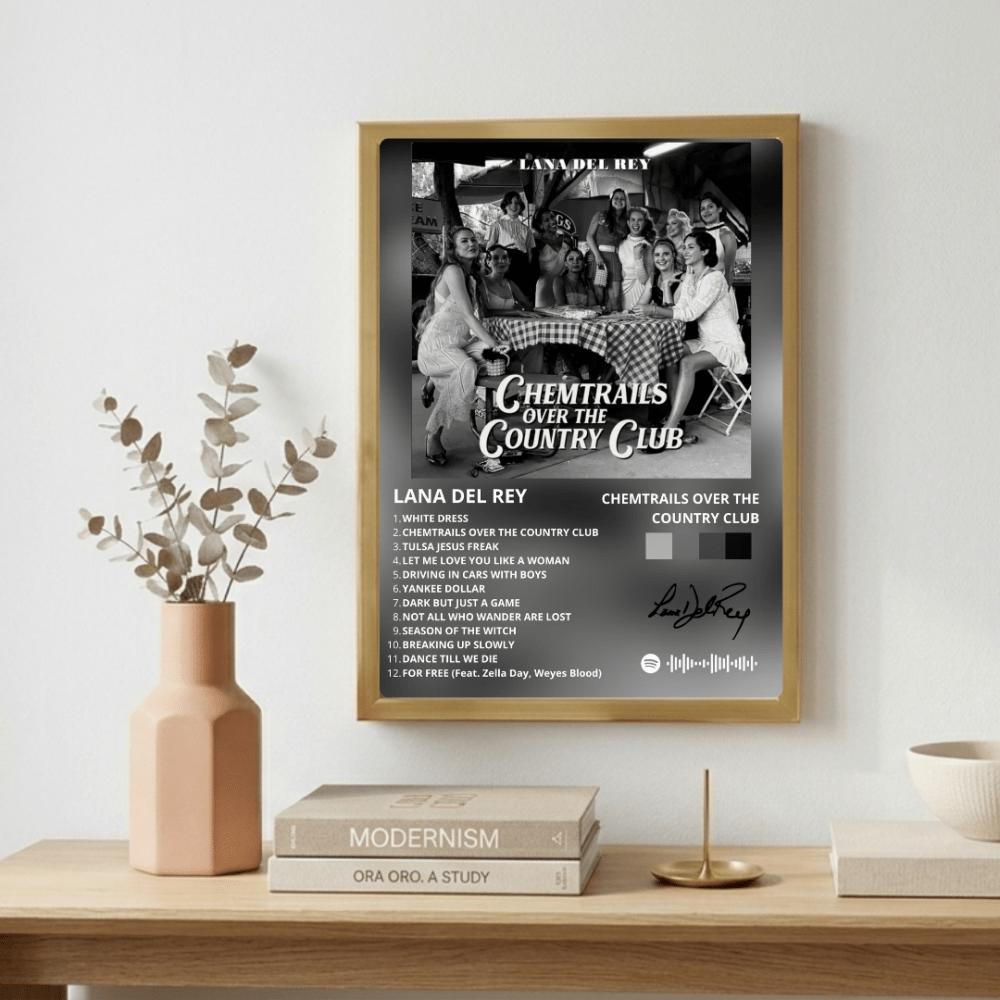 Lana Del Rey - Chemtrails Over The Country Club Poster with Frame - Vibes DistrictLana Del Rey - Chemtrails Over The Country Club Poster with Frame poster NeroVibes District