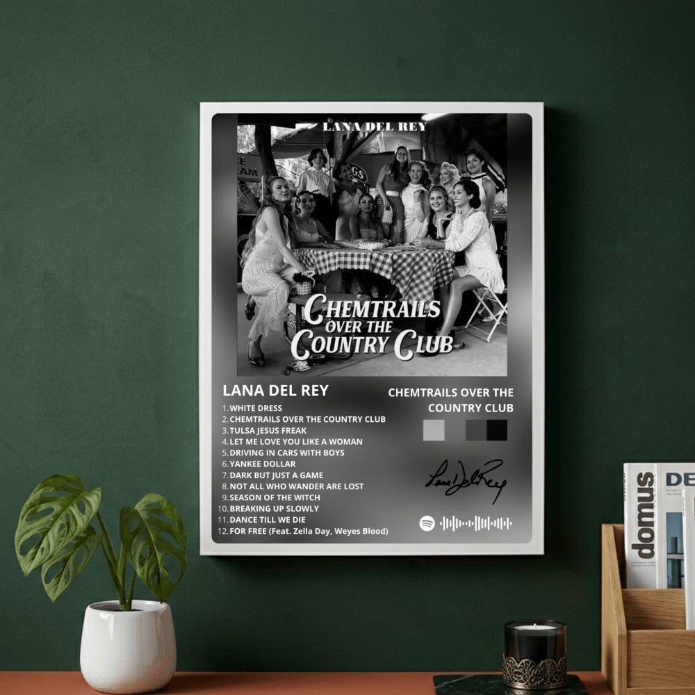 Lana Del Rey - Chemtrails Over The Country Club Poster with Frame - Vibes DistrictLana Del Rey - Chemtrails Over The Country Club Poster with Frame poster NeroVibes District