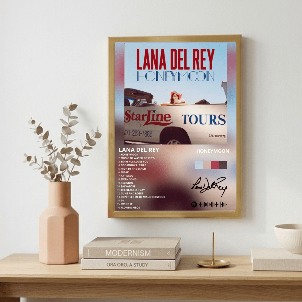 Lana Del Rey - Honeymoon Poster with Frame - Vibes DistrictLana Del Rey - Honeymoon Poster with Frame poster NeroVibes District