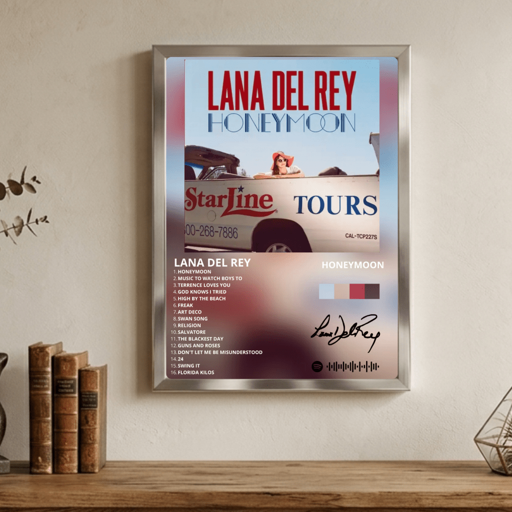 Lana Del Rey - Honeymoon Poster with Frame - Vibes DistrictLana Del Rey - Honeymoon Poster with Frame poster NeroVibes District