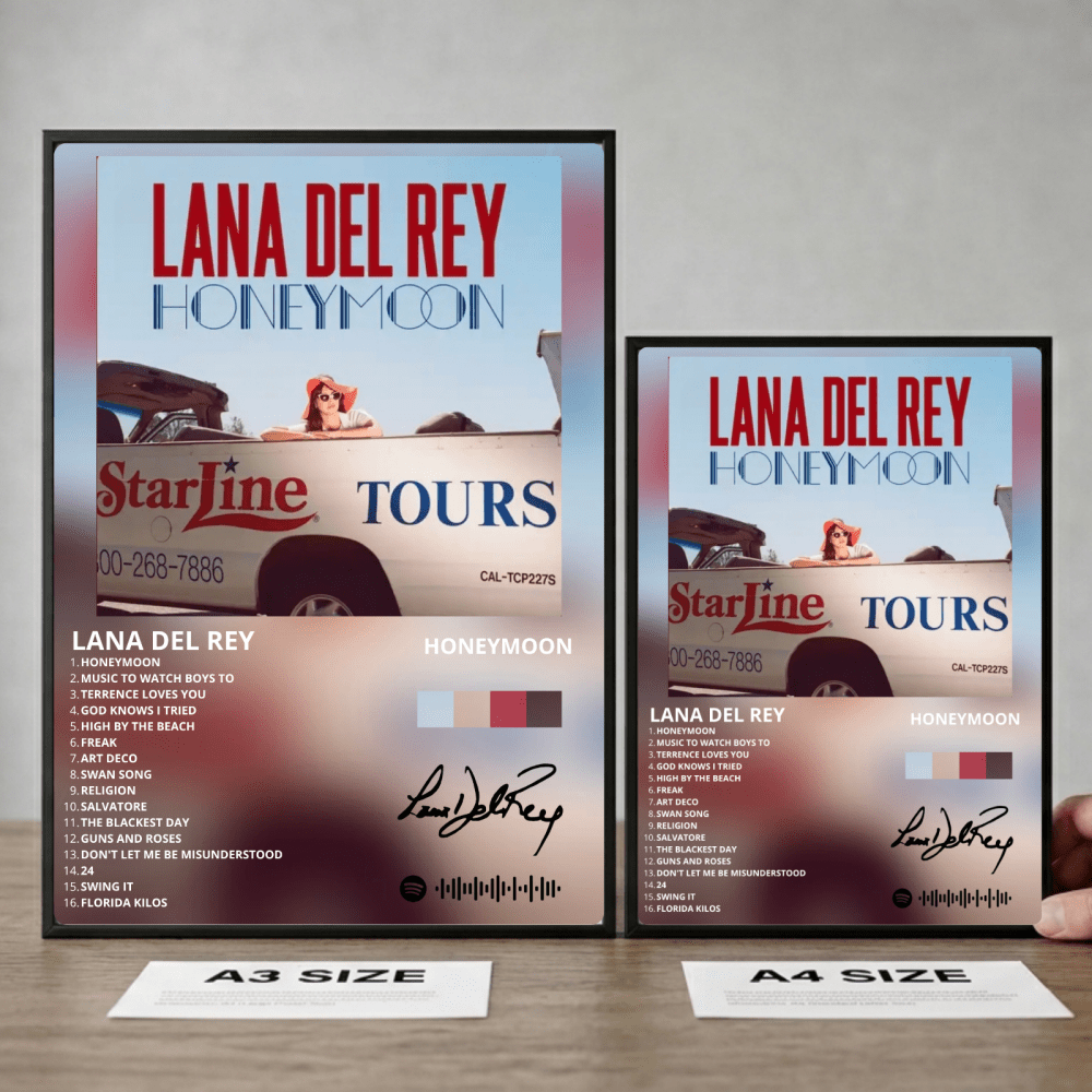 Lana Del Rey - Honeymoon Poster with Frame - Vibes DistrictLana Del Rey - Honeymoon Poster with Frame poster NeroVibes District