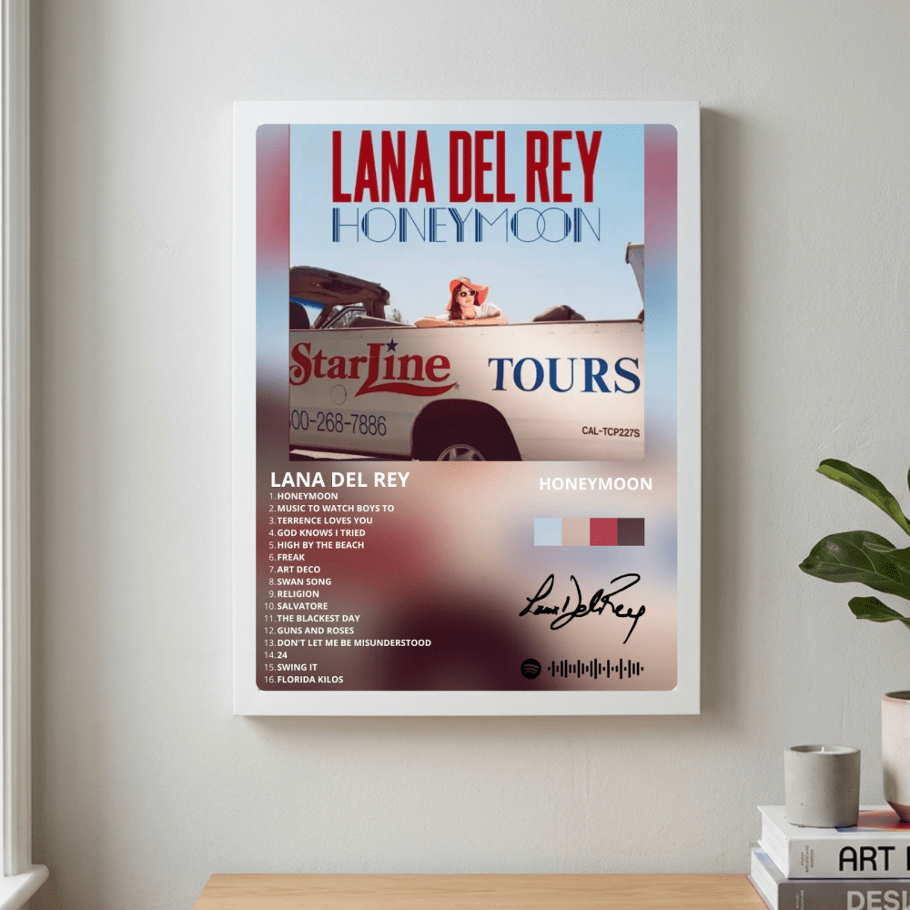 Lana Del Rey - Honeymoon Poster with Frame - Vibes DistrictLana Del Rey - Honeymoon Poster with Frame poster NeroVibes District