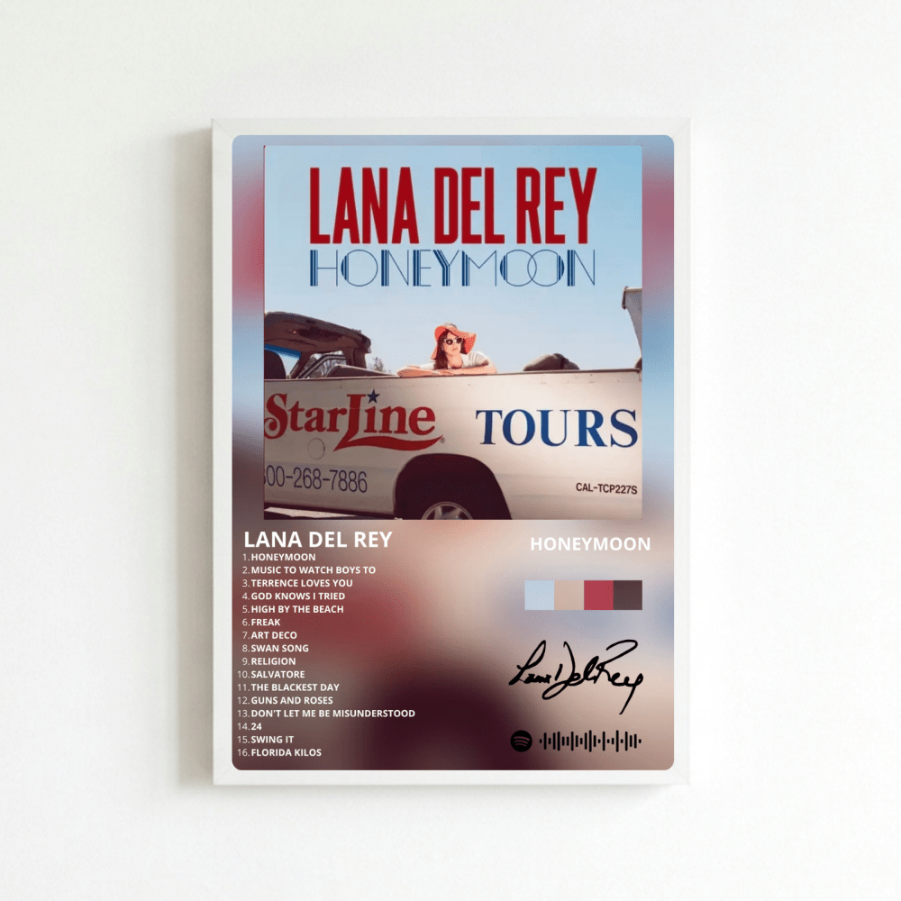 Lana Del Rey - Honeymoon Poster with Frame - Vibes DistrictLana Del Rey - Honeymoon Poster with Frame poster NeroVibes District