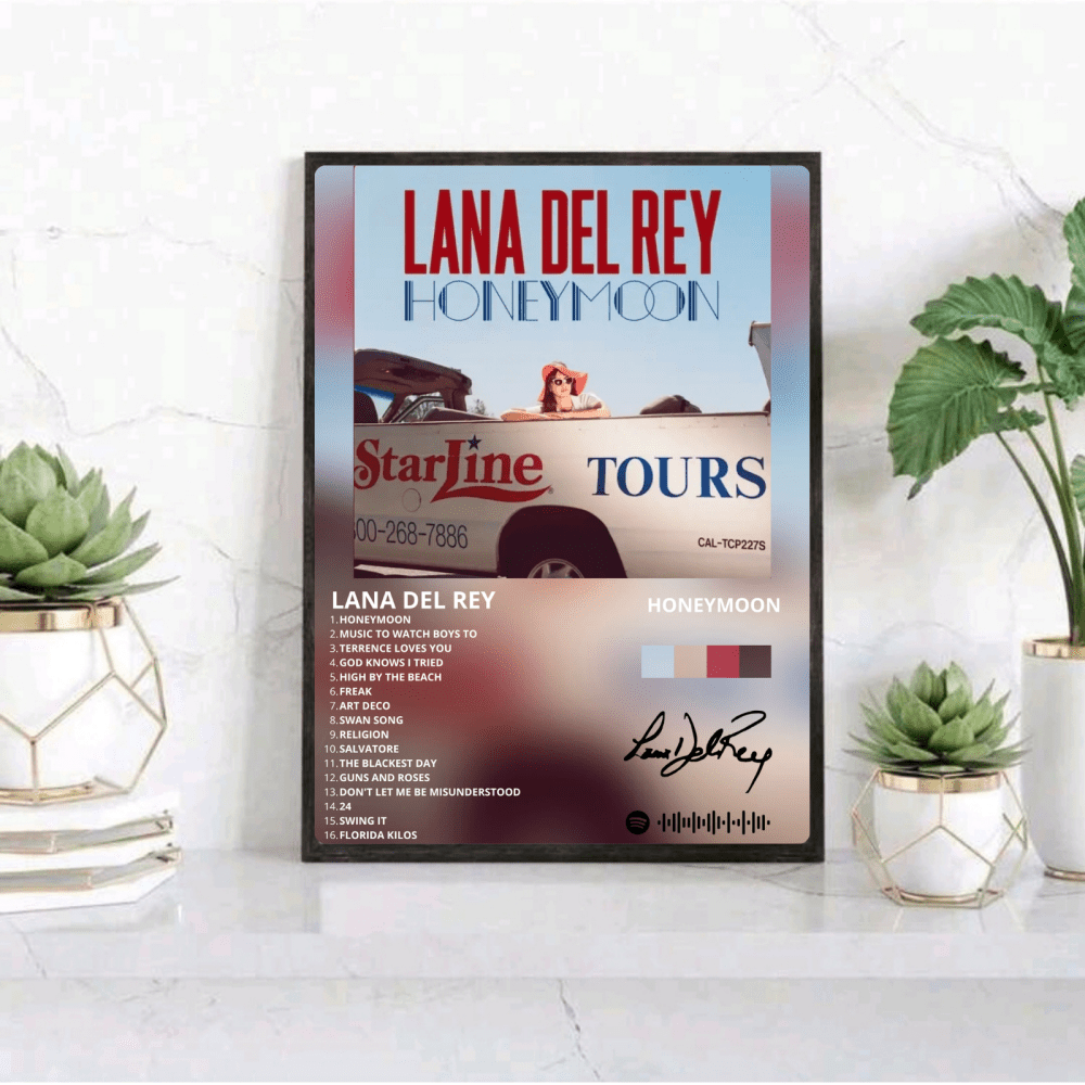 Lana Del Rey - Honeymoon Poster with Frame - Vibes DistrictLana Del Rey - Honeymoon Poster with Frame poster NeroVibes District