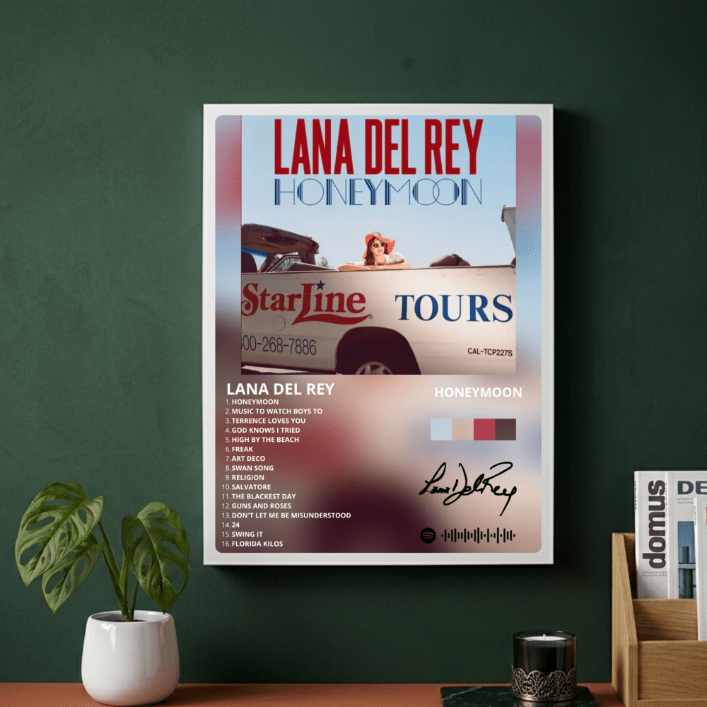 Lana Del Rey - Honeymoon Poster with Frame - Vibes DistrictLana Del Rey - Honeymoon Poster with Frame poster NeroVibes District