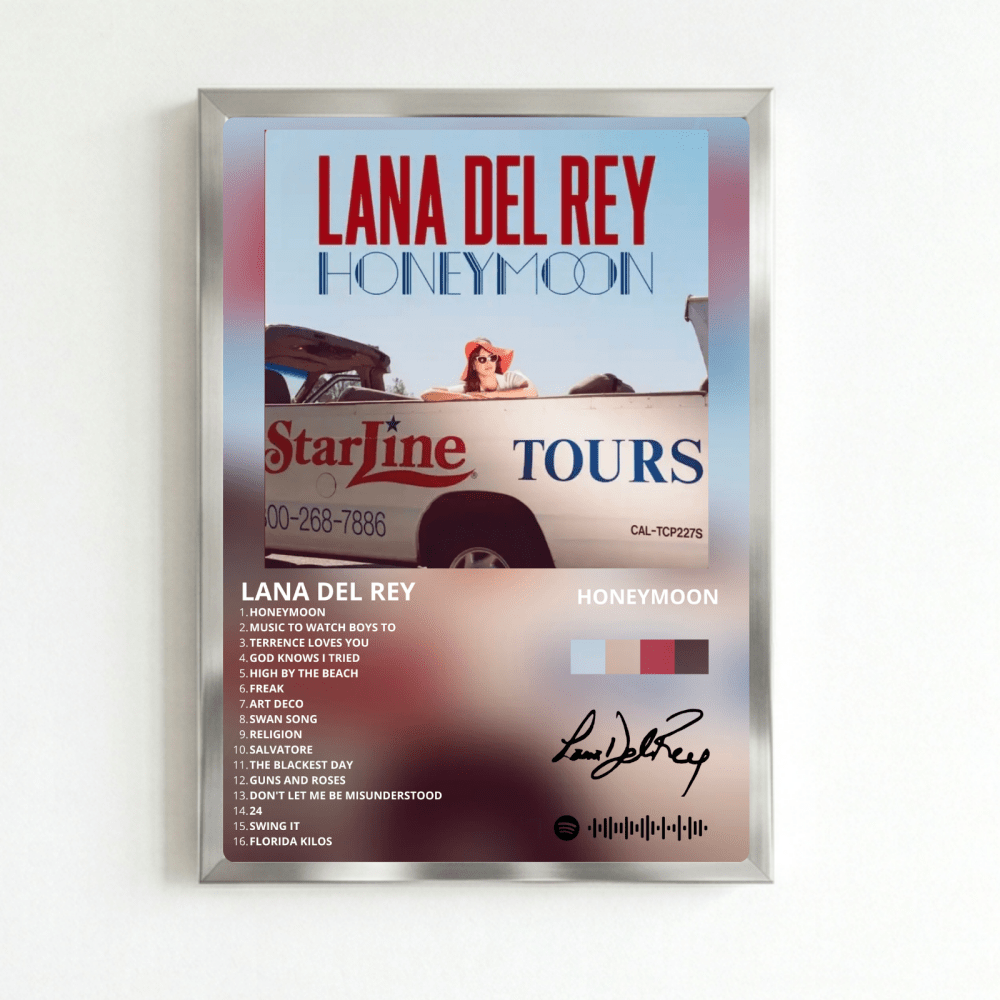 Lana Del Rey - Honeymoon Poster with Frame - Vibes DistrictLana Del Rey - Honeymoon Poster with Frame poster NeroVibes District