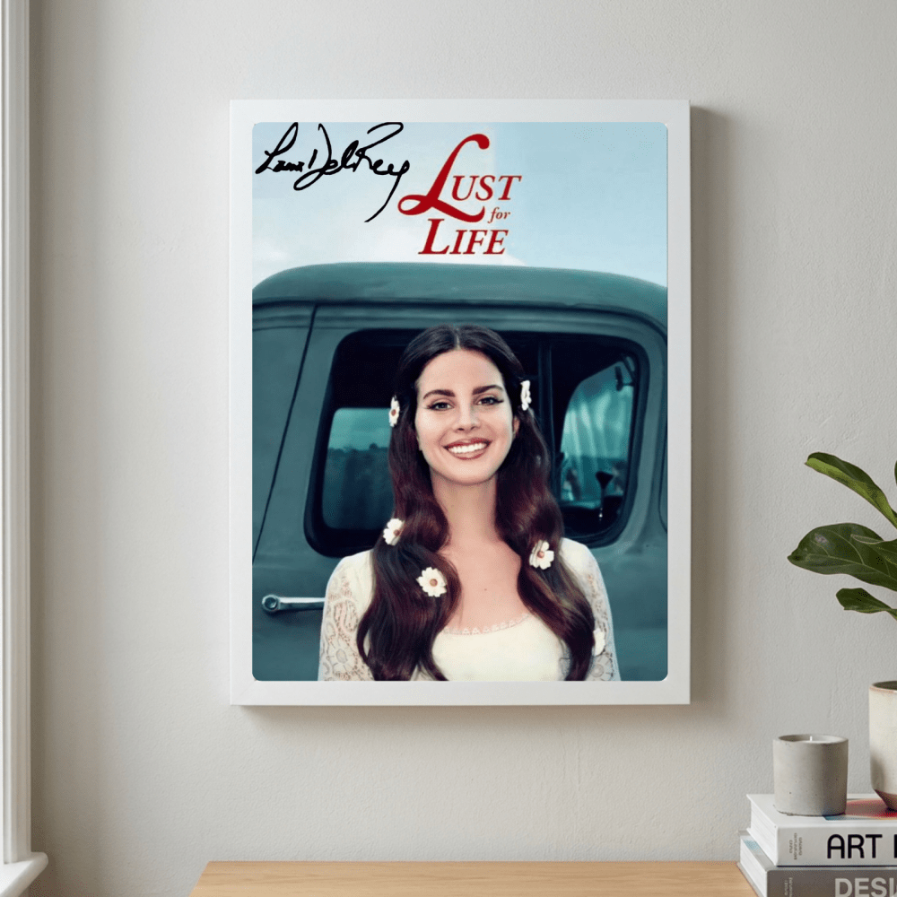 Lana Del Rey - Lust For Life Poster with Frame - Vibes DistrictLana Del Rey - Lust For Life Poster with Frame poster GoldVibes District