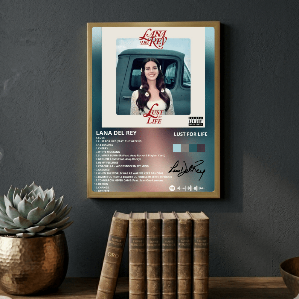 Lana Del Rey - Lust For Life Poster with Frame - Vibes DistrictLana Del Rey - Lust For Life Poster with Frame poster NeroVibes District