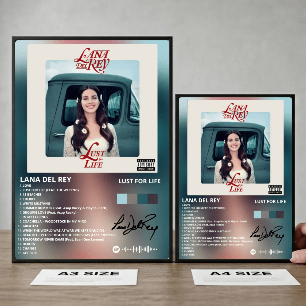 Lana Del Rey - Lust For Life Poster with Frame - Vibes DistrictLana Del Rey - Lust For Life Poster with Frame poster NeroVibes District