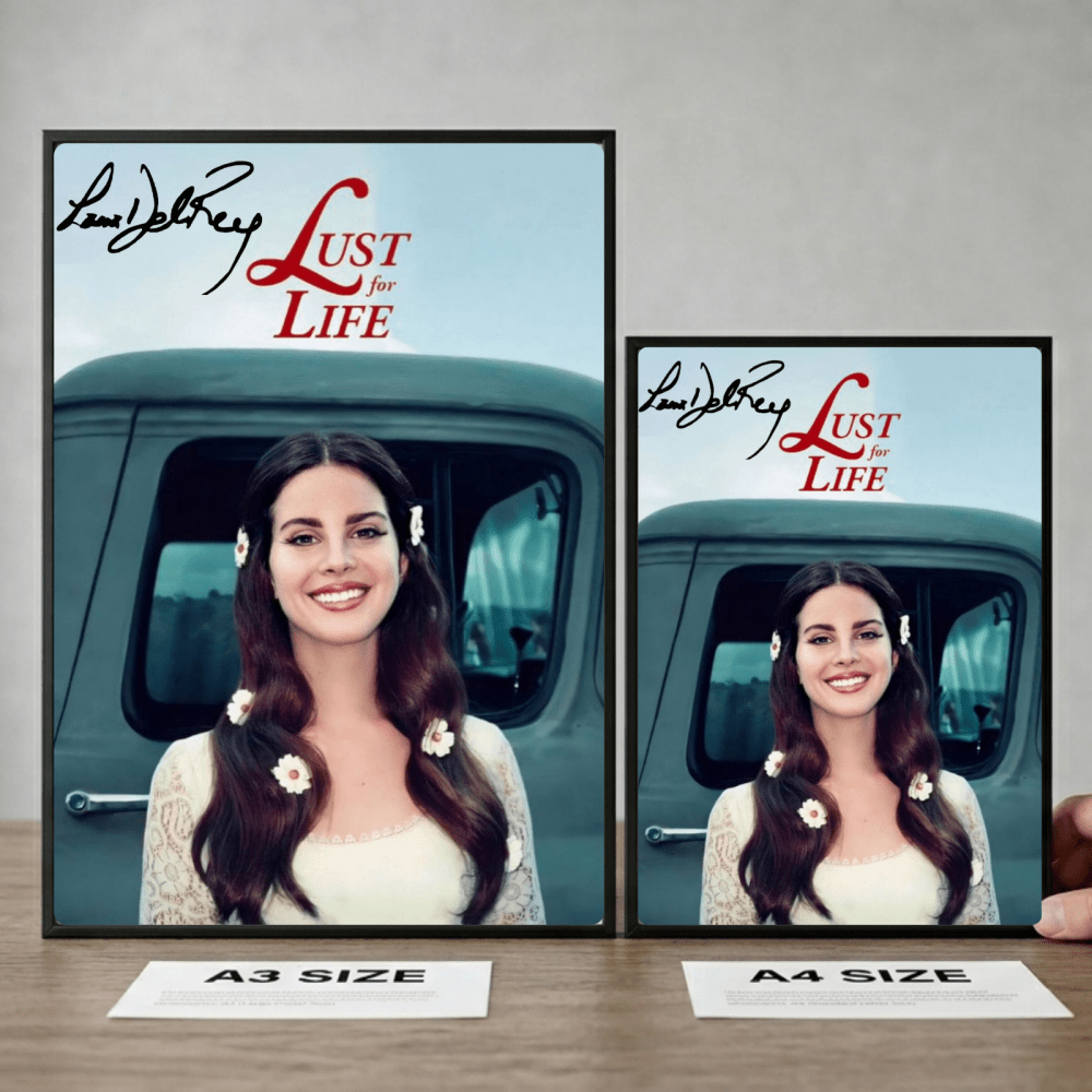 Lana Del Rey - Lust For Life Poster with Frame - Vibes DistrictLana Del Rey - Lust For Life Poster with Frame poster GoldVibes District