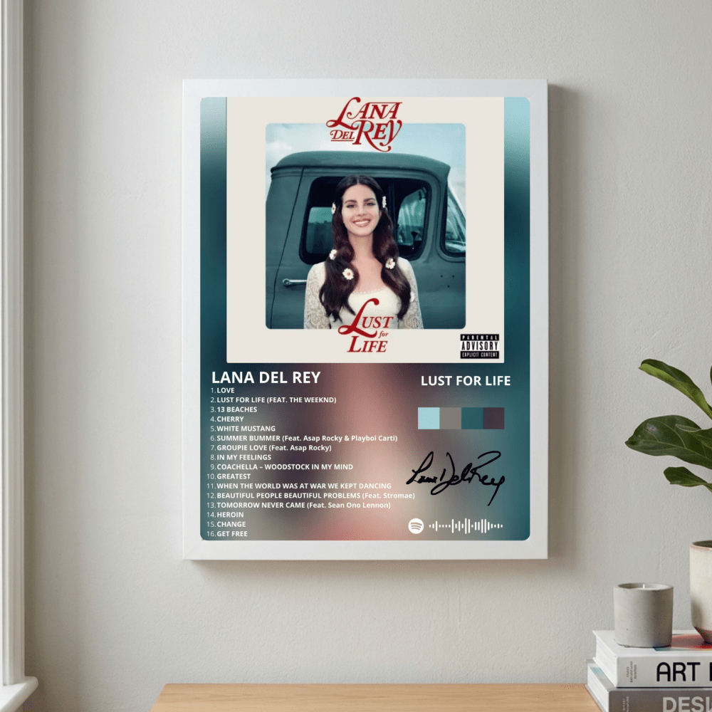 Lana Del Rey - Lust For Life Poster with Frame - Vibes DistrictLana Del Rey - Lust For Life Poster with Frame poster NeroVibes District