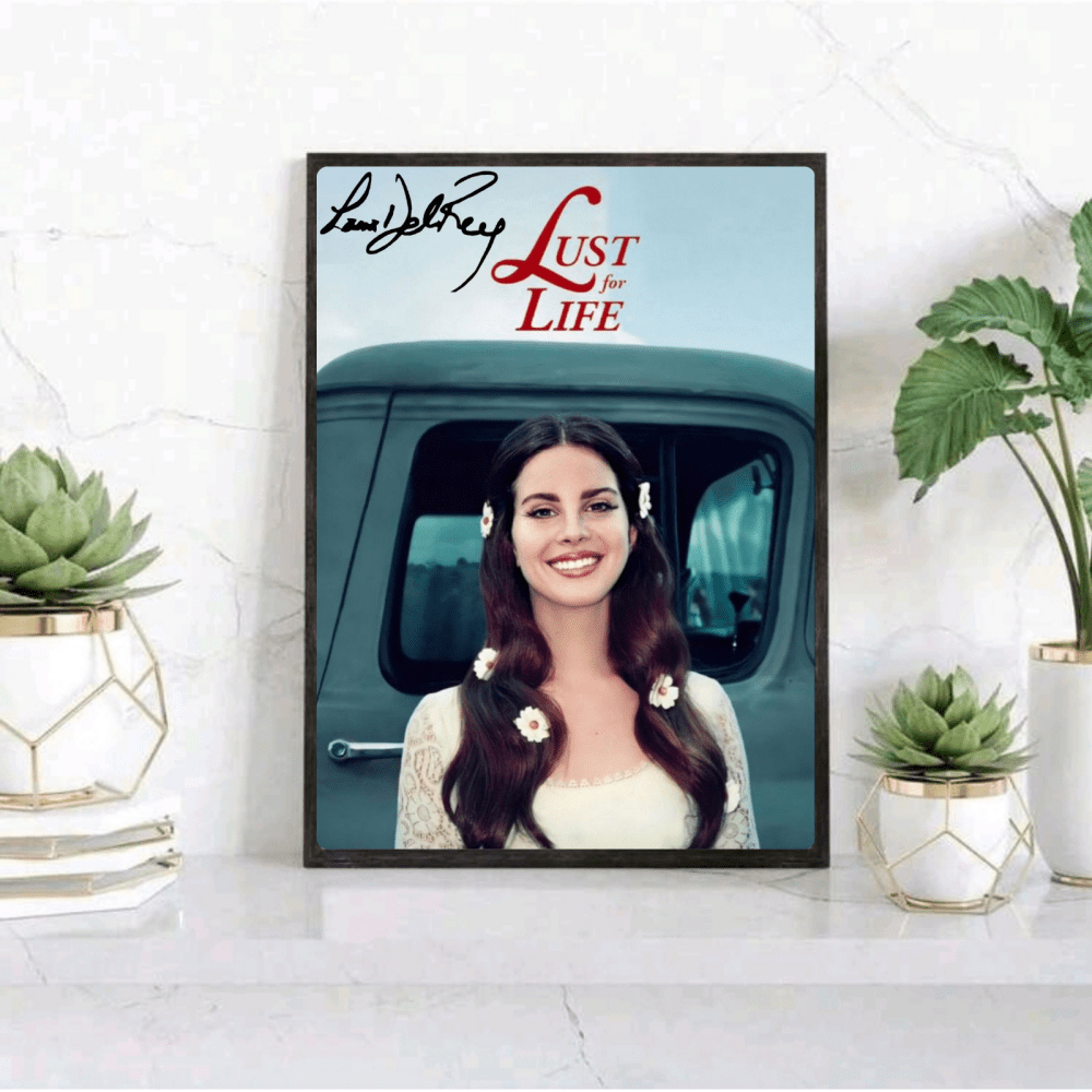 Lana Del Rey - Lust For Life Poster with Frame - Vibes DistrictLana Del Rey - Lust For Life Poster with Frame poster GoldVibes District