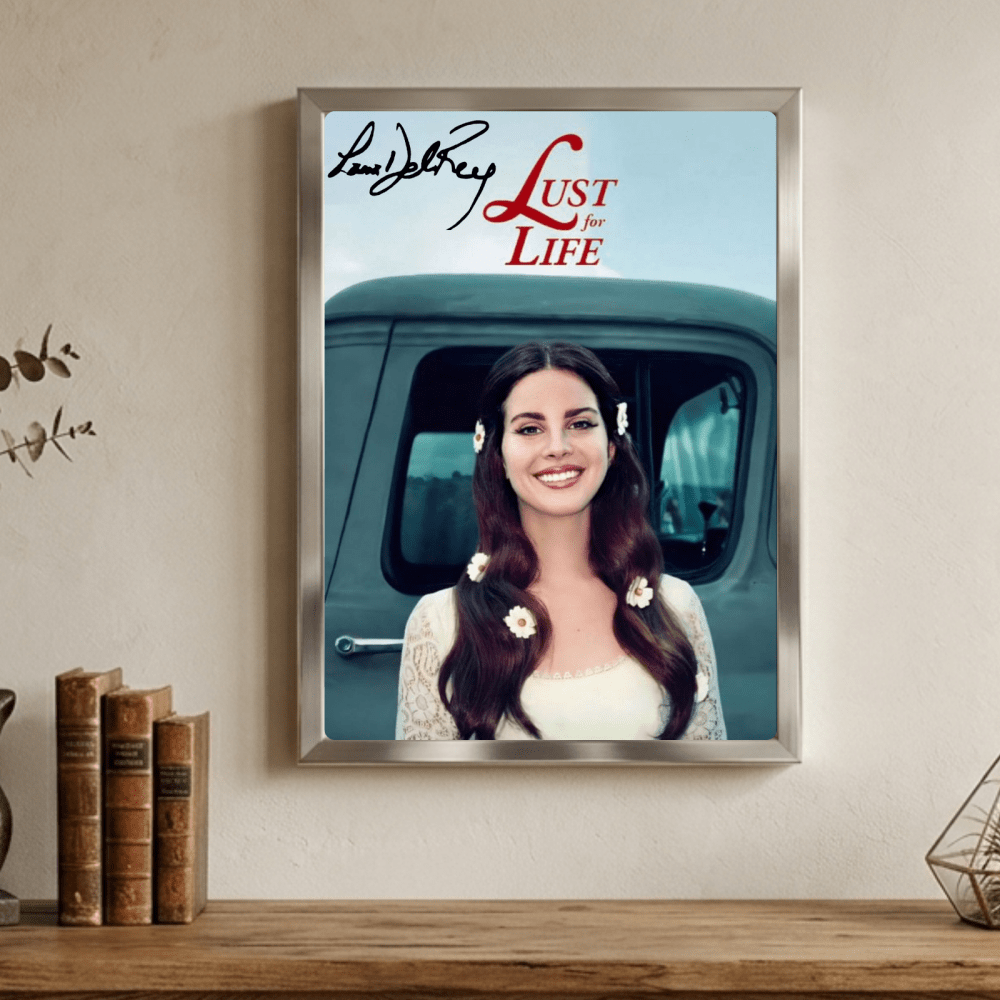Lana Del Rey - Lust For Life Poster with Frame - Vibes DistrictLana Del Rey - Lust For Life Poster with Frame poster GoldVibes District