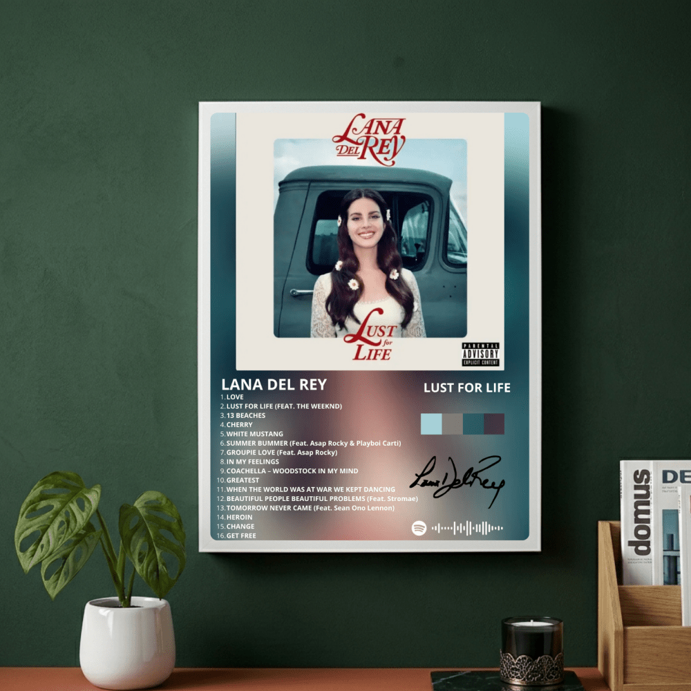 Lana Del Rey - Lust For Life Poster with Frame - Vibes DistrictLana Del Rey - Lust For Life Poster with Frame poster NeroVibes District