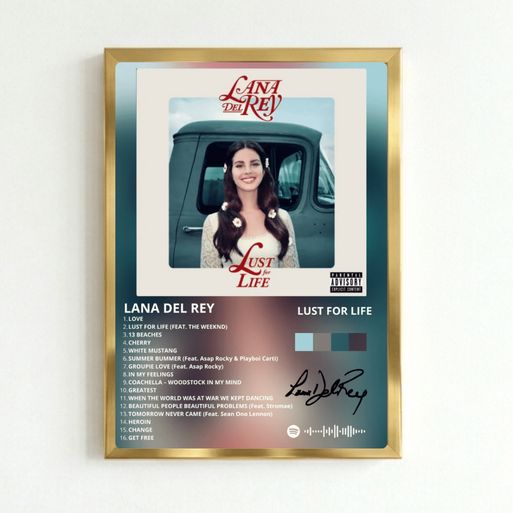 Lana Del Rey - Lust For Life Poster with Frame - Vibes DistrictLana Del Rey - Lust For Life Poster with Frame poster NeroVibes District