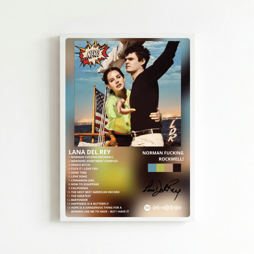 Lana Del Rey - NFR! Poster with Frame - Vibes DistrictLana Del Rey - NFR! Poster with Frame poster NeroVibes District
