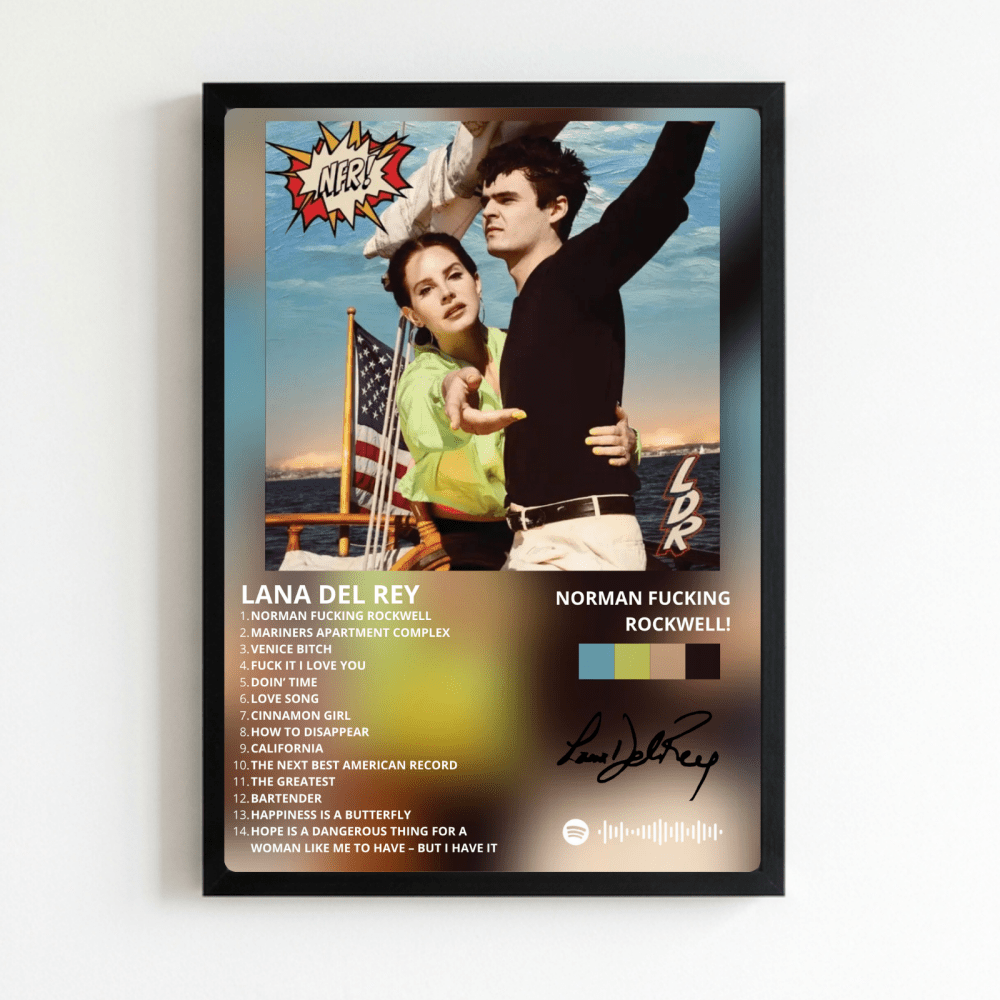 Lana Del Rey - NFR! Poster with Frame - Vibes DistrictLana Del Rey - NFR! Poster with Frame poster NeroVibes District