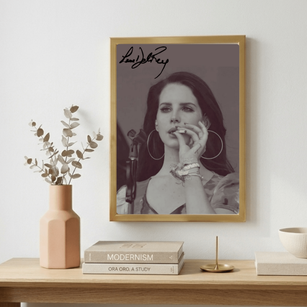 Lana Del Rey Poster with Frame - Vibes DistrictLana Del Rey Poster with Frame poster GoldVibes District