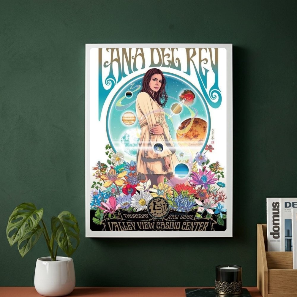 Lana Del Rey Poster with Frame - Vibes DistrictLana Del Rey Poster with Frame poster GoldVibes District