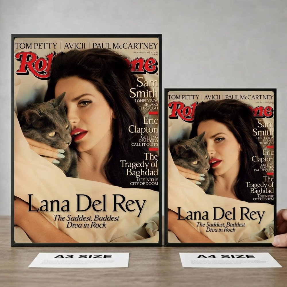 Lana Del Rey Poster with Frame - Vibes DistrictLana Del Rey Poster with Frame poster GoldVibes District