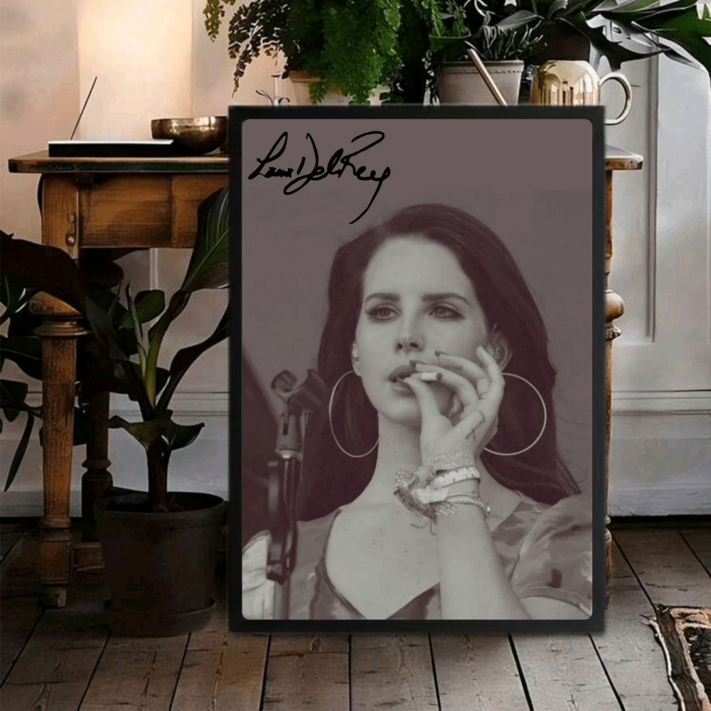 Lana Del Rey Poster with Frame - Vibes DistrictLana Del Rey Poster with Frame poster GoldVibes District