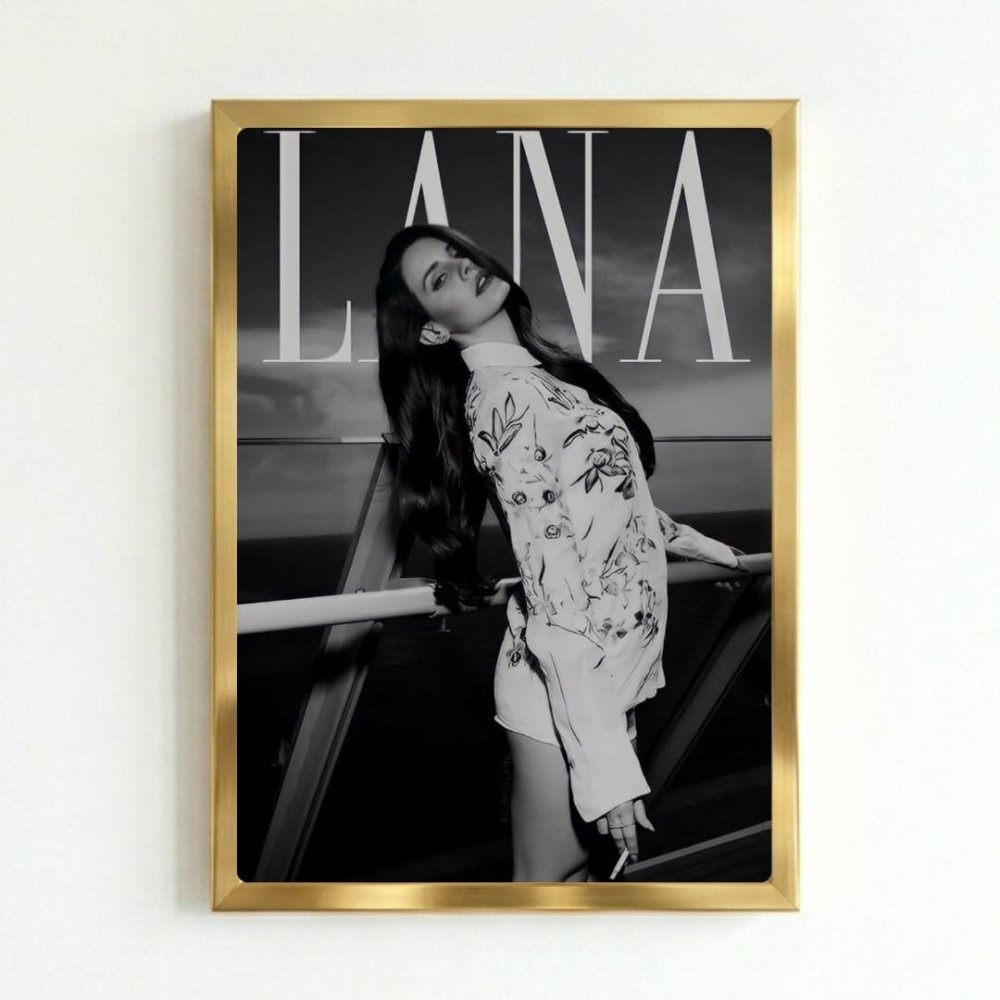 Lana Del Rey Poster with Frame - Vibes DistrictLana Del Rey Poster with Frame poster GoldVibes District