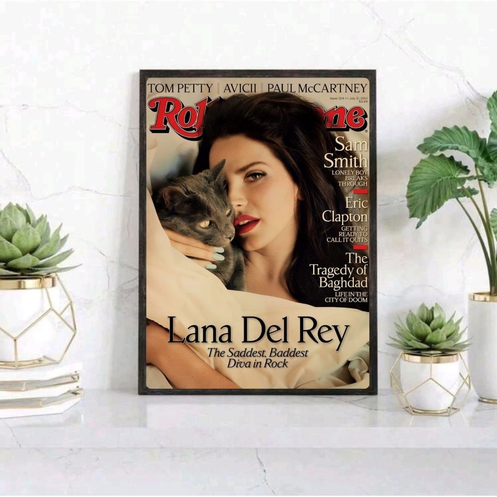 Lana Del Rey Poster with Frame - Vibes DistrictLana Del Rey Poster with Frame poster GoldVibes District