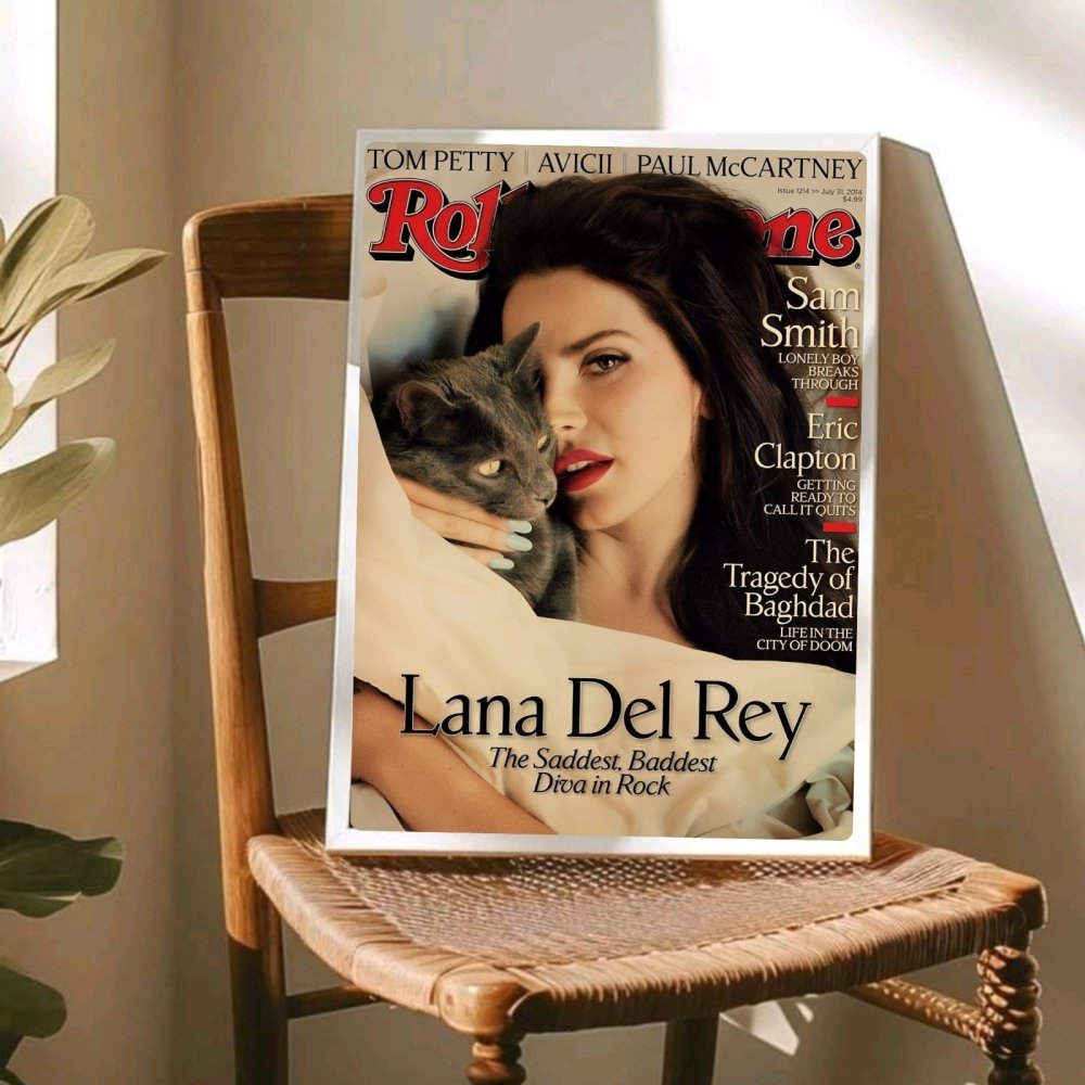 Lana Del Rey Poster with Frame - Vibes DistrictLana Del Rey Poster with Frame poster GoldVibes District