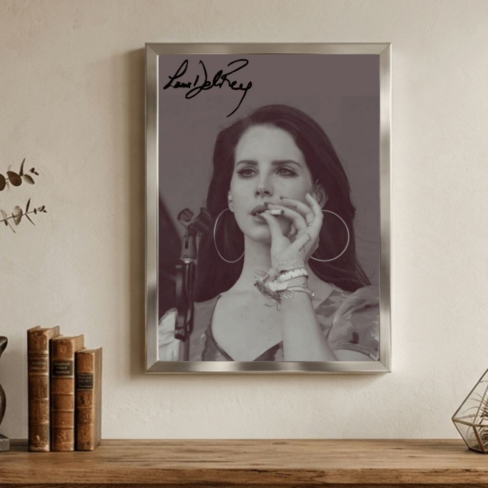 Lana Del Rey Poster with Frame - Vibes DistrictLana Del Rey Poster with Frame poster GoldVibes District
