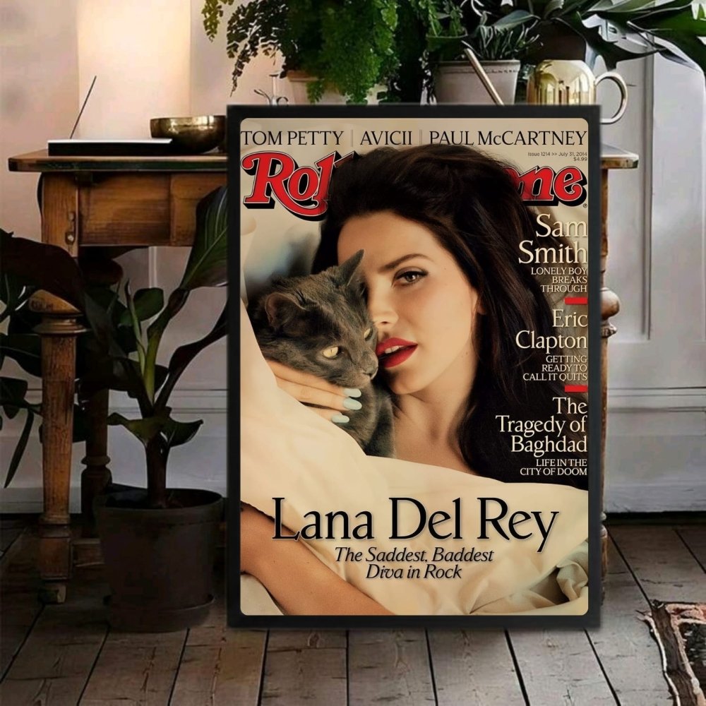 Lana Del Rey Poster with Frame - Vibes DistrictLana Del Rey Poster with Frame poster GoldVibes District
